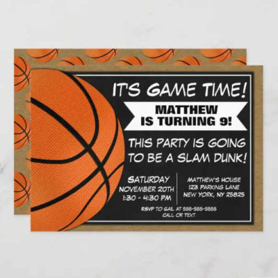 Basketball Party Invitation Printable Digital Download Birthday Party ...