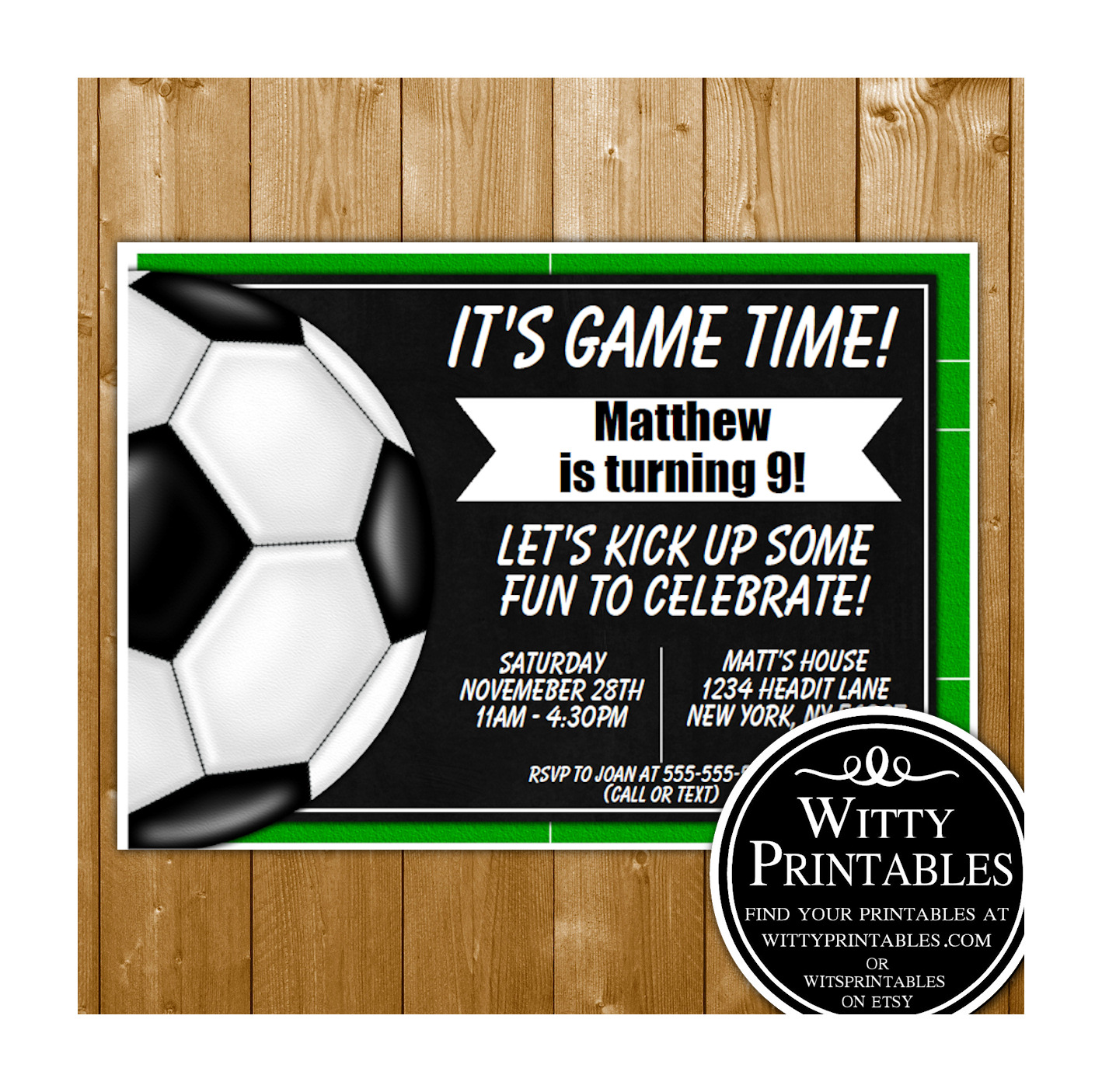 Printable Soccer Birthday Invitations - Printable Templates Free