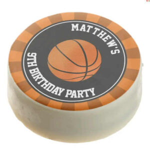 Basketball Party Printables Chocolate Dipped Oreos