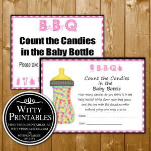 Bbq For A Girl Baby Shower Printables Wittyprintables