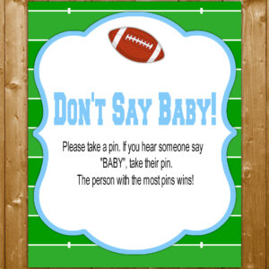 Football Baby Shower Printables Wittyprintables