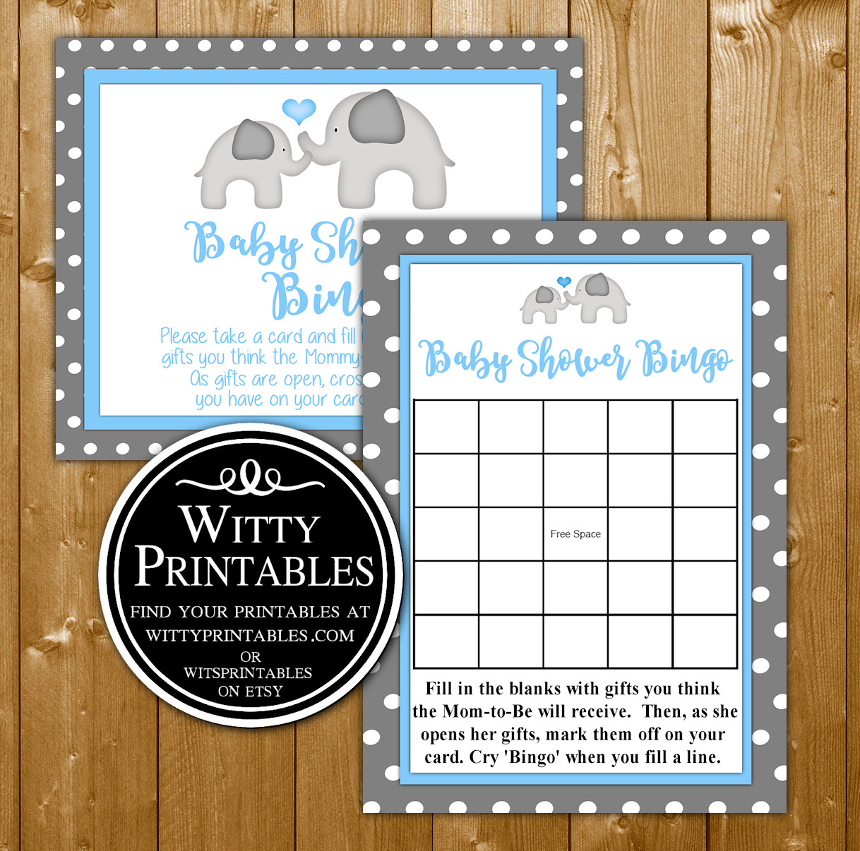 Baby shower gift bingo free printable free