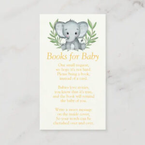 yellow elephant baby shower books for baby