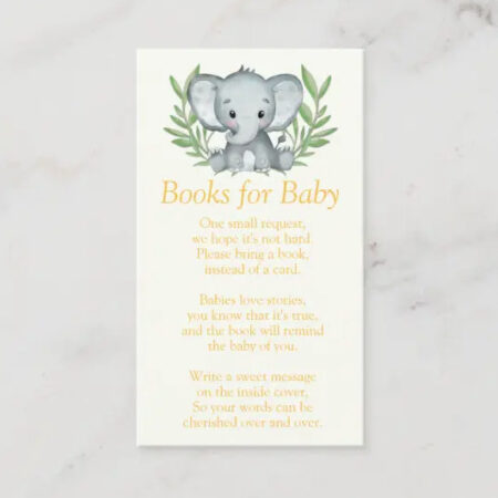 yellow elephant baby shower books for baby