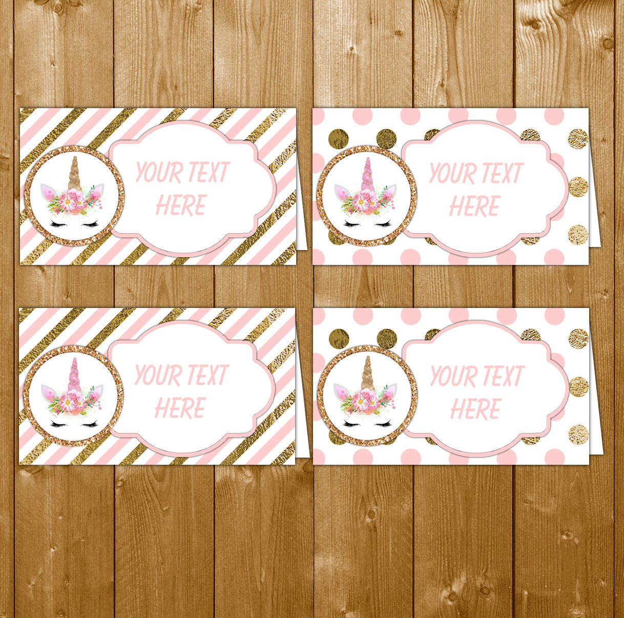 unicorn party food labels food tents or place cards printable digital download witty printables