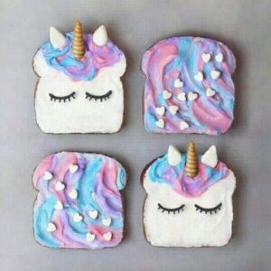 unicorn party food ideas, princess toast
