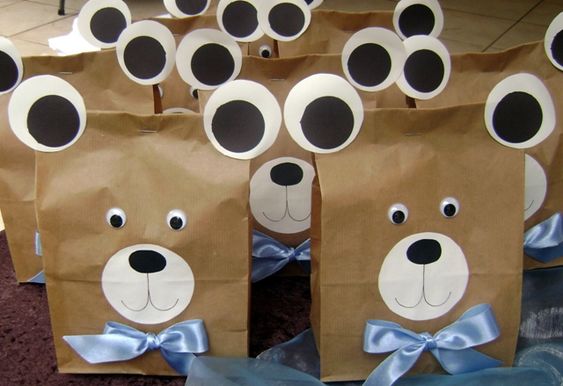 teddy bear party favor bags make your own