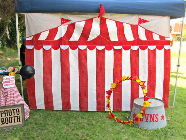 big top circus party decorations backyard