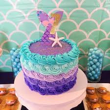 mermaid themed birthday party ideas cake
