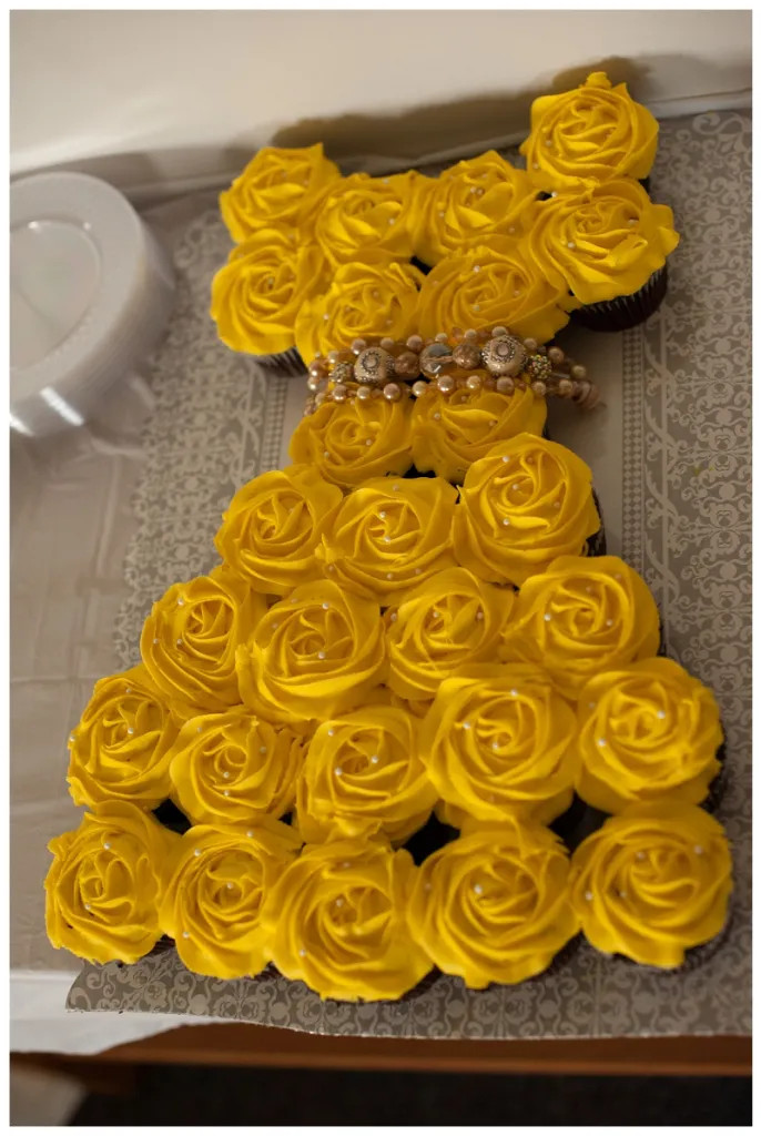 beauty and the beast cupcakes dress