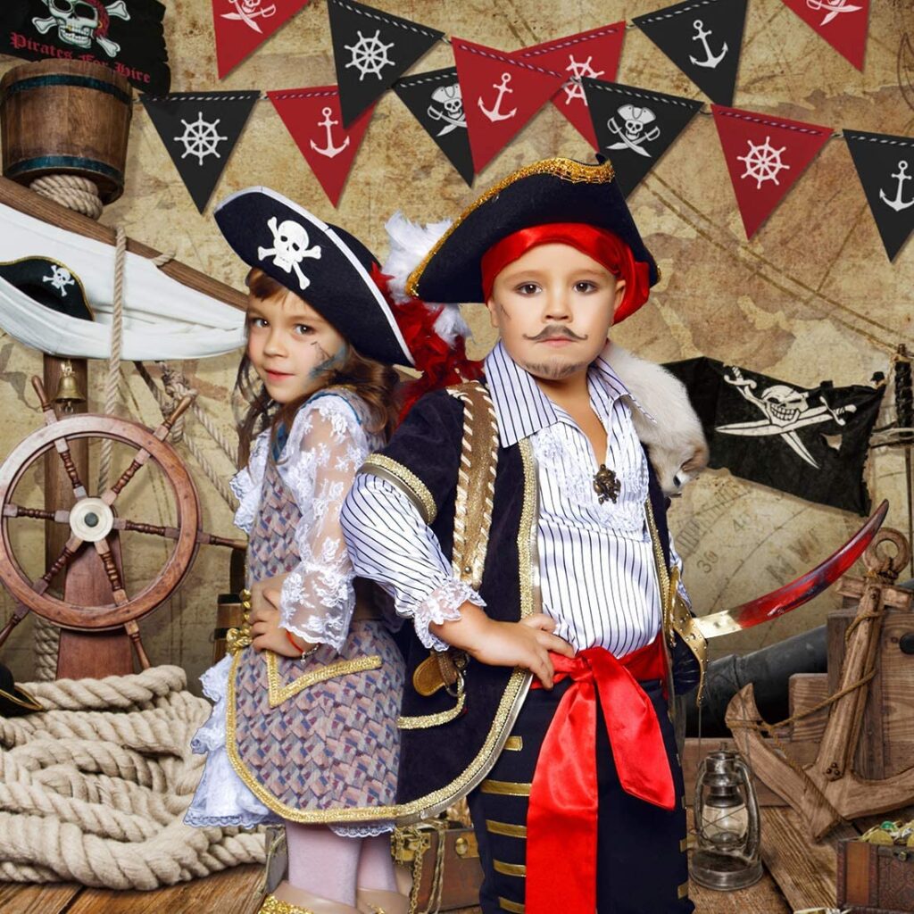 pirate backdrop kids birthday parties photo fun