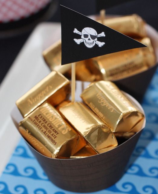pirate party favors gold treats loot