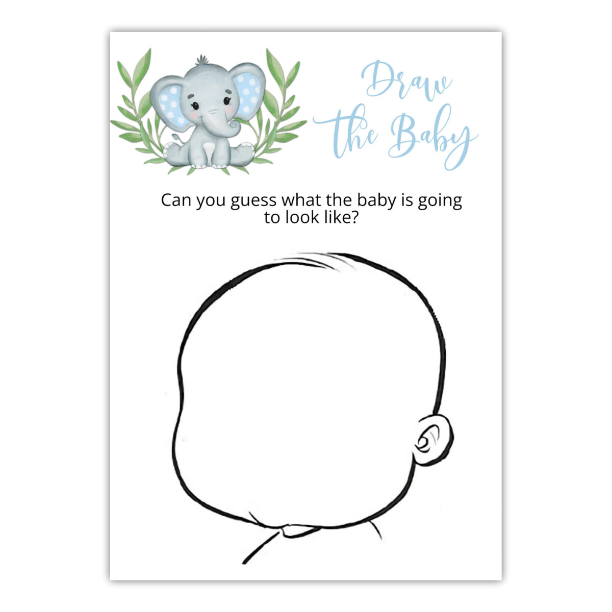 Blue Elephant Baby Shower Games Magical Printable - vrogue.co