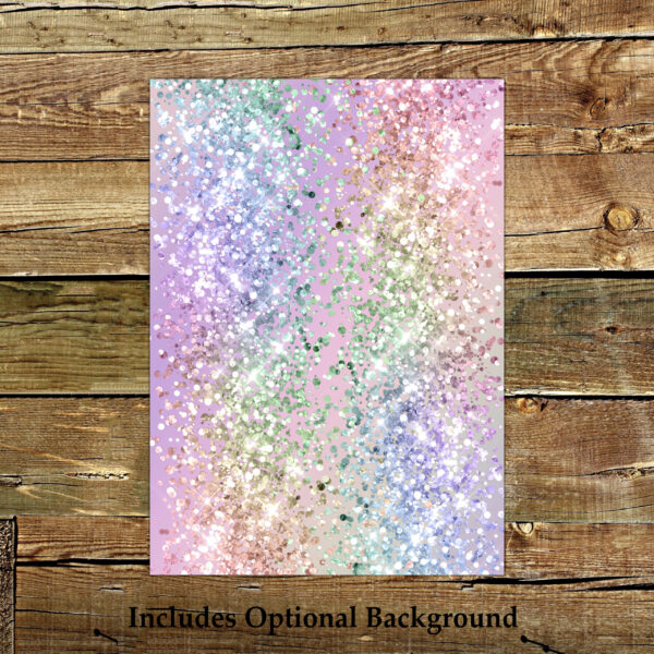 Rainbow glitter magical unicorn invitation download