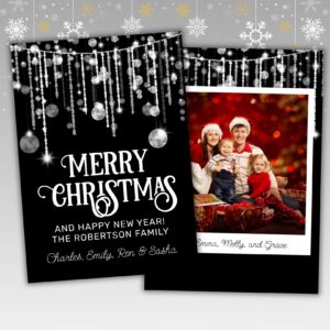 photo christmas cards, black and white