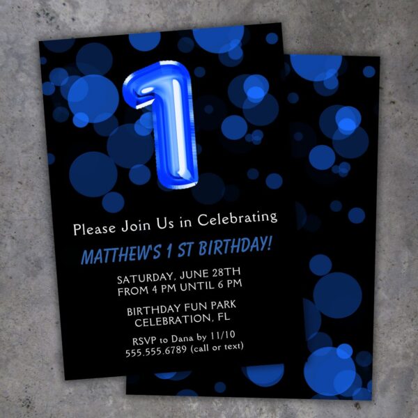 1st birthday party invitation