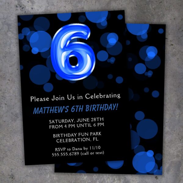 6th birthday party invitation