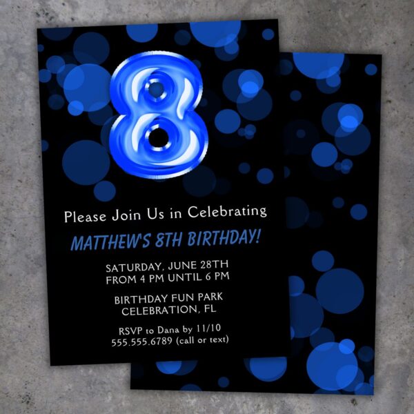 8th birthday party invitation