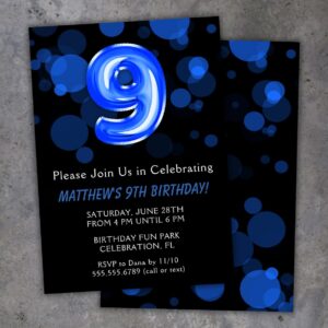 9th birthday party invitation