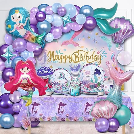 mermaid birthday party supplies