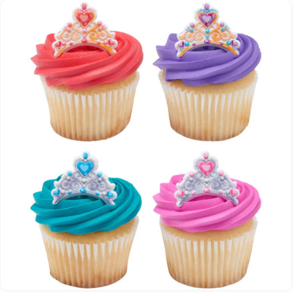 ring topper princess cupcakes