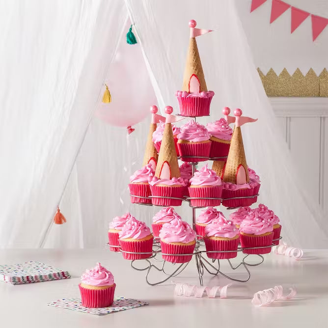 ice cream cone castle cupcakes