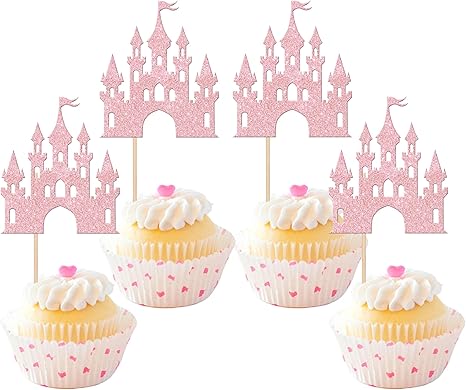 princess party cupcakes castle