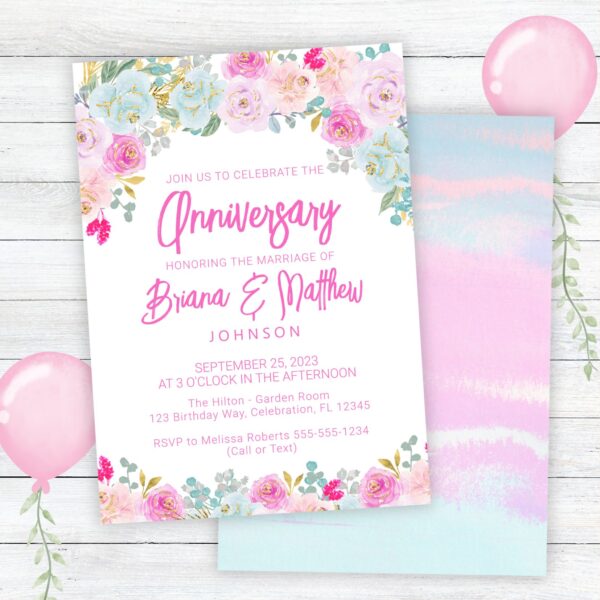 wedding anniversary invitation